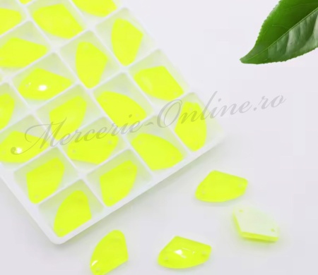 Cristale de cusut sticla, Citrine Neon, 9x14mm (6bucati/pachet) Cod:3410