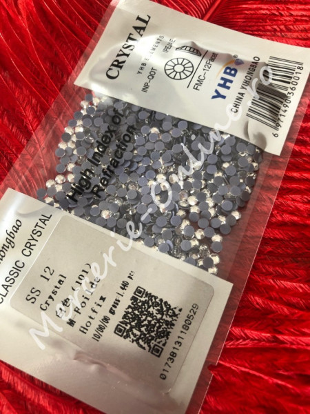 Cristale de Lipit, Marime SS20, Crystal, (100bucati/pachet) Cod:1045 - Img 2