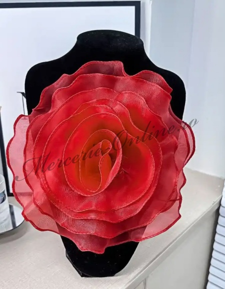 Flori Decorative din Organza, cca 27cm (la bucata) Cod:3150 - Img 4