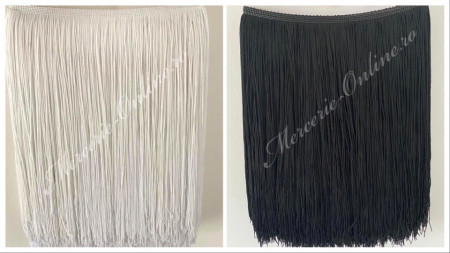 Franjuri, Alb/Negru, 40cm (la metru) Cod:1956