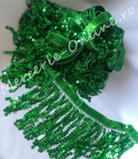 Franjuri paiete, Verde AB, lungime 15cm (la metru) Cod:0904