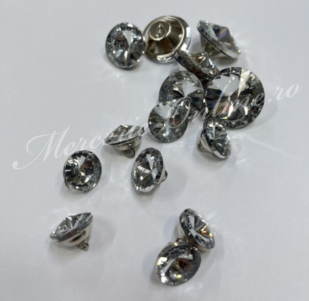 Nasturi Bijuterie pentru Tapiterie, Marimi 18mm/20mm/25mm/30mm, Crystal, (la bucata) Cod:1049 - Img 5