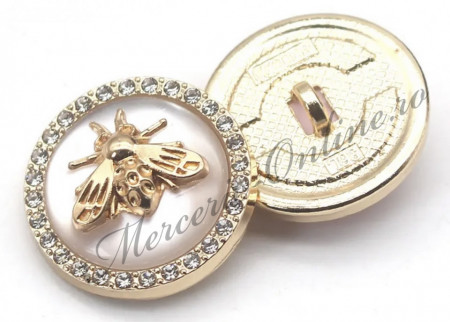 Nasturi Metalici cu Strasuri, 23mm, (5bucati/set) Cod:2613 - Img 2