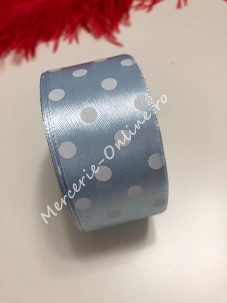 Panglica satin cu buline, latime 4cm, (23metri/rola) Cod:1248 - Img 4