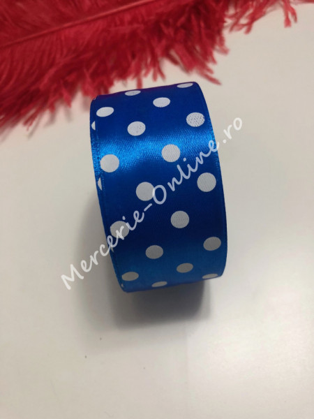 Panglica satin cu buline, latime 4cm, (23metri/rola) Cod:1249 - Img 8