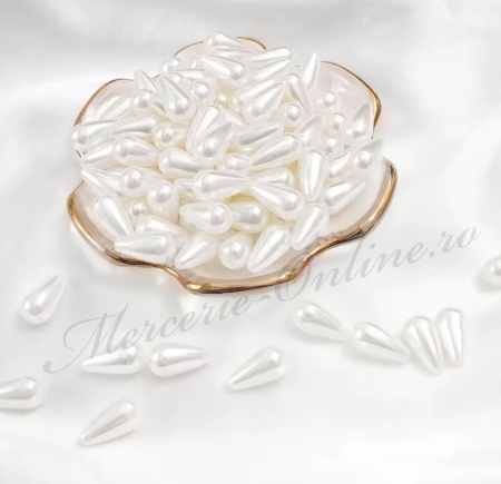 Perle Lacrima plastic cu gaura, (50bucati/pachet) Cod:3805 - Img 3
