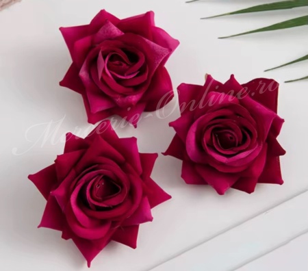 Trandafiri Artificiali Decorativi din Catifea, 7cm (la bucata) Cod:2998 - Img 5