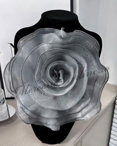 Flori Decorative din Organza, cca 27cm (la bucata) Cod:3150 - Img 5
