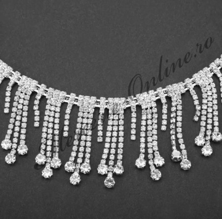 Franjuri strasuri, lungime cca 5cm (la metru) Cod:2453 - Img 3