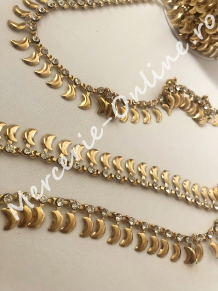 Lant decorativ cu strasuri, 1.5cm (la metru) Cod:0925