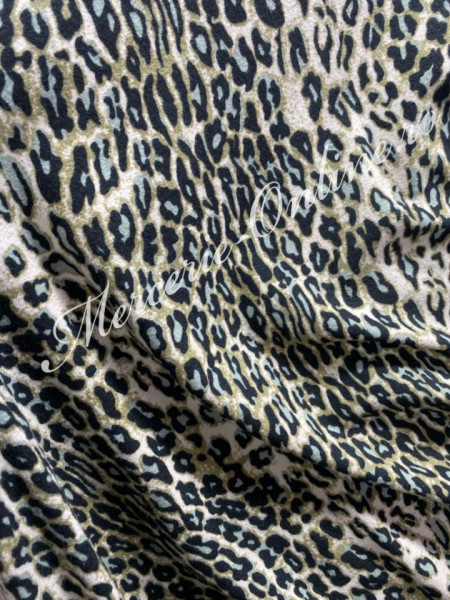Material textil Bumbac cu Lycra Imprimat Animal Print, 1.60m (la metru) Cod:1544 - Img 2