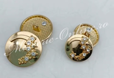 Nasturi Metalici cu Strasuri, 23mm (5bucati/set) Cod:4002 - Img 4