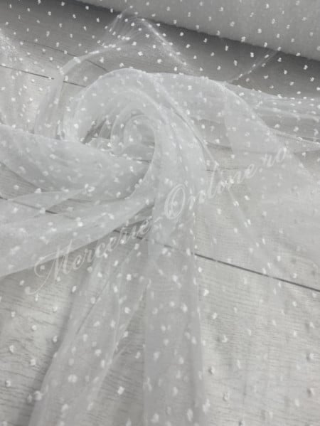 Organza cu picouri, latime 140cm (la metru), Cod:2740 - Img 3