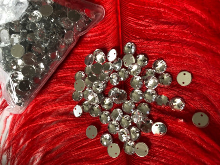 Pietre de cusut acrylic cu aspect gen Swarovski, Crystal, mai multe marimi disponibile (100-2000bucati/pachet) Cod:1081 - Img 3