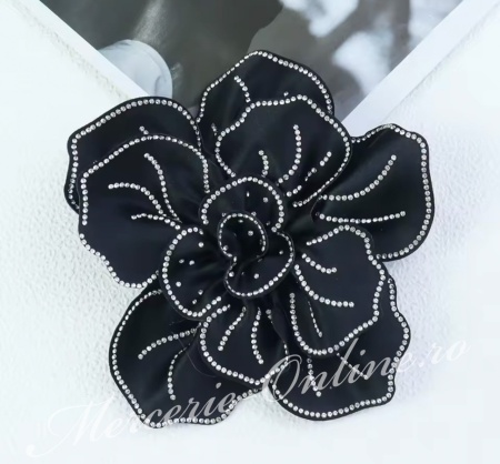 Aplicatie floare 3D cu Strasuri, cca 14cm, (la bucata) Cod:3437 - Img 6