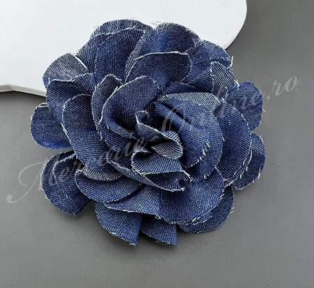 Aplicatie Floare Denim, 10cm (la bucata) Cod:3139