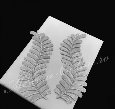Aplicatie termoadeziva lurex, cca 19x7cm, (la pereche) Cod:3651 - Img 3