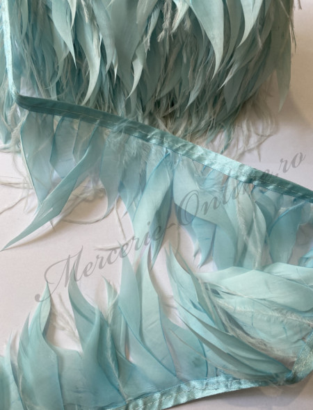 Banda pene cocos cu strut, Sky Blue (la metru) Cod:2511 - Img 2