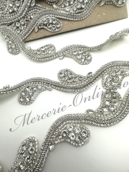 Banda Termoadeziva cu Cristale, Crystal, 3.5cm (la metru) Cod:3378