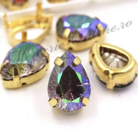 Cristale de cusut sticla, Ghost Light, 10x14mm (2bucati/pachet) Cod:2086