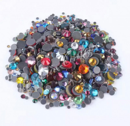 Cristale de Lipit, Mix Size, Mix Colors, (cca 640-800buc/pachet) Cod:2337 - Img 2