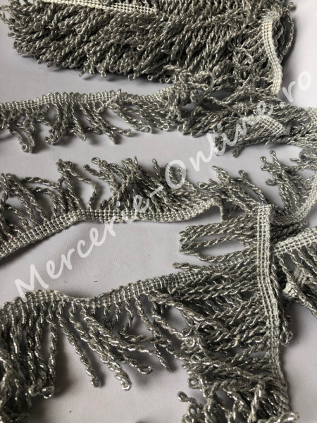Franjuri cu lurex, cca 5.5cm (9metri/rola) Cod:0800 - Img 3