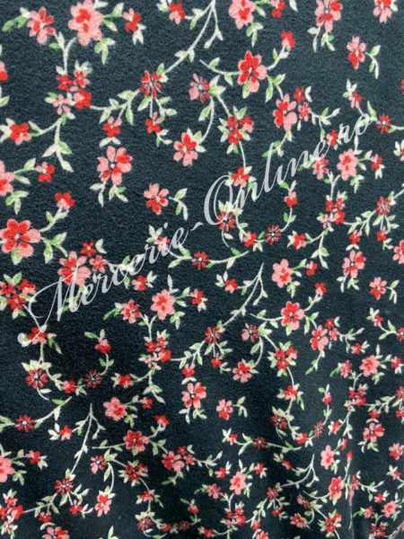 Material textil Bumbac cu Lycra Imprimat Flori, 1.60m (la metru) Cod:1541 - Img 2