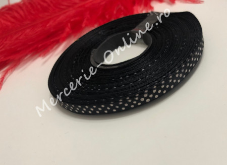 Panglica satin cu buline, latime 0.7cm, (23metri/rola) Cod:1242 - Img 2