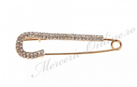 Ace Siguranta Brosa cu Strasuri, 7cm (la bucata) Cod:2100 - Img 3