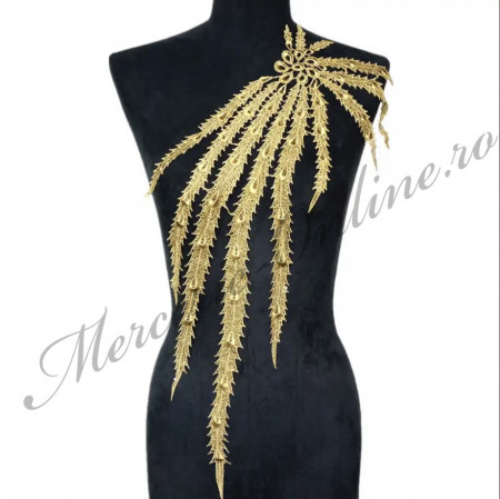 Aplicatie brodata, cca 30x58cm, (la bucata) Cod:2661 - Img 2