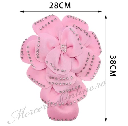 Aplicatie Floare 3D din Scafandru, 28x38cm (la bucata) Cod:3273 - Img 4