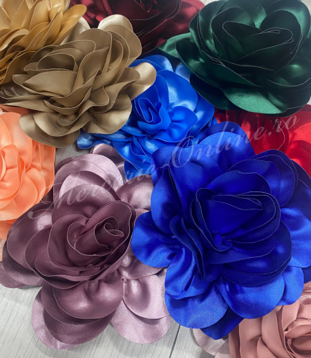 Aplicatie floare 3D Satin, cca 18cm, (la bucata) Cod:0432