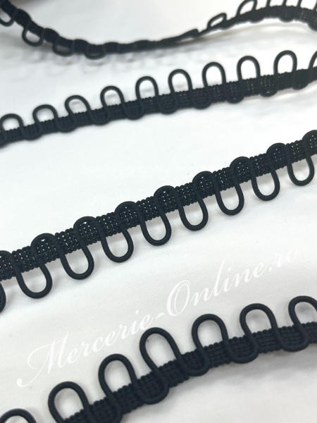 Banda cu gaicute/bride elastice pentru nasturi, cca 1.8cm (la metru) Cod:4183 - Img 5