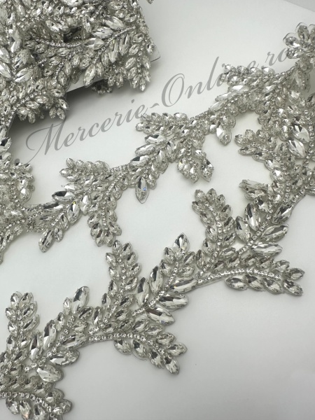 Banda Termoadeziva cu Cristale, Crystal, 8cm (la metru) Cod:3379