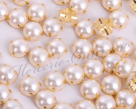 Jumatati perle de cusut, Mix Sizes, Ivoire, (100bucati/pachet) Cod:7300 - Img 3