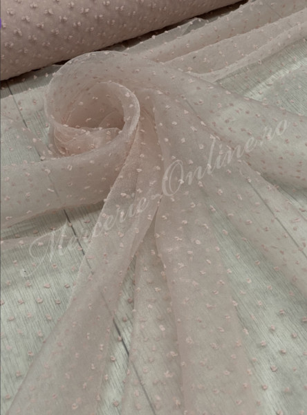 Organza cu picouri, latime 140cm (la metru), Cod:2740 - Img 5