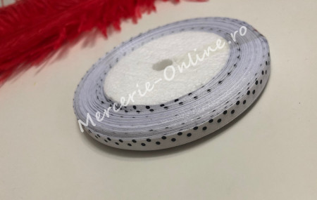 Panglica satin cu buline, latime 0.7cm, (23metri/rola) Cod:1242 - Img 3