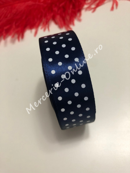 Panglica satin cu buline, latime 2.5cm, (23metri/rola) Cod:1245 - Img 5