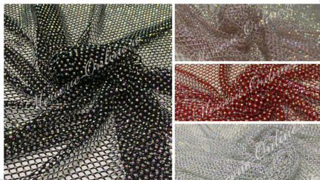 Plasa Elastica cu Strasuri, 130cm (la metru) Cod:2302