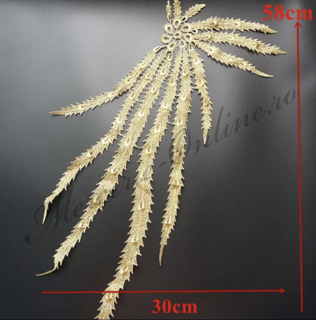 Aplicatie brodata, cca 30x58cm, (la bucata) Cod:2661 - Img 3