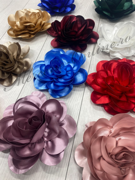 Aplicatie floare 3D Satin, cca 18cm, (la bucata) Cod:0432 - Img 2