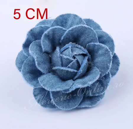 Aplicatie Floare Denim, 5cm (la bucata) Cod:3120