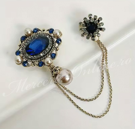Brosa Vintage cu Strasuri, (la bucata) Cod:3485