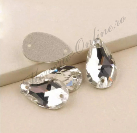 Cristale de cusut sticla, Crystal, 7x12mm (6bucati/pachet) Cod:2448