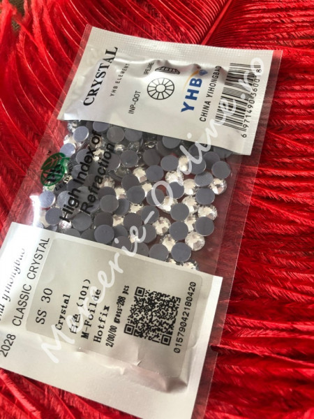 Cristale de Lipit, Marime SS30, Crystal, (20bucati/pachet) Cod:1047 - Img 2