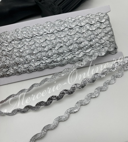 Snur Zig-Zag Lurex, Auriu/Argintiu (18metri/pachet) Cod:4131 - Img 2