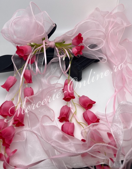 Aplicatie Funda cu flori, cca 26x150cm , (2bucati/set) Cod:4142 - Img 6