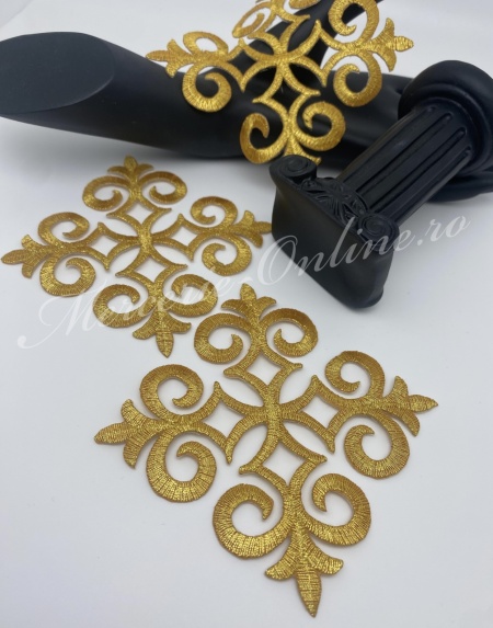 Aplicatie termoadeziva lurex, cca 11.5cm, (la bucata) Cod:3342