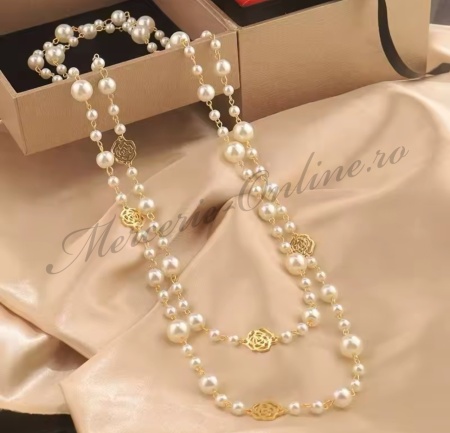 Aplicatie tip Sirag cu Perle, (la bucata) Cod:3477