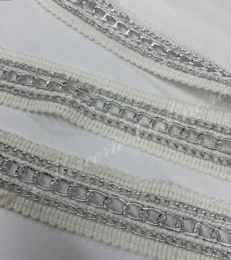 Banda pasmanterie cu lant, cca 3cm (la metru) Cod:2864